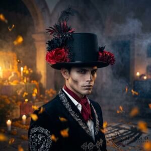 Catrin hat mens Mexican day of the dead one of a kind